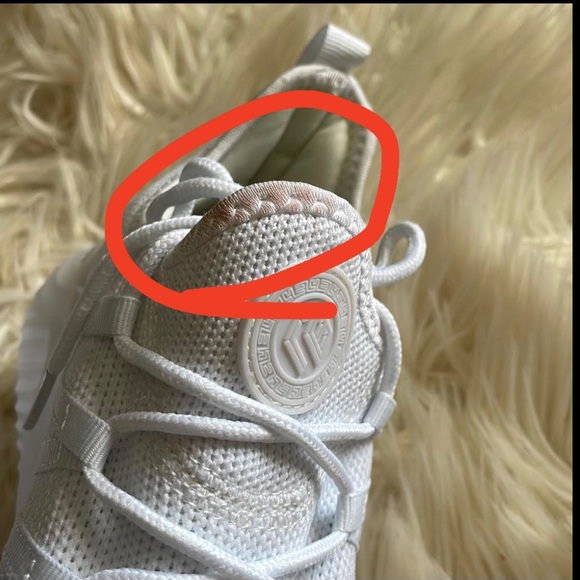 Athletic running work out crisp white lace up shoes sneakers hiking shoes sz 8 - Picture 16 of 17